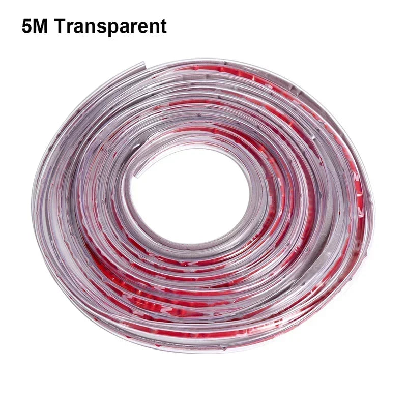 5M Car Door Edge Scratch Protector Strip Auto U Type Rubber Moulding Trim Protection Side Adhesive Sealing Guard Sticker