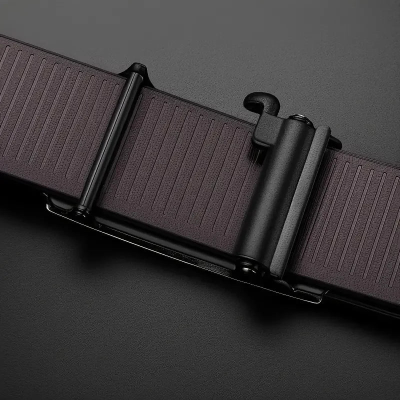 Stylish Men's PU Leather Belt - Fashion Belts for Daily Life, Leisure, Party, Festival, Work, and Business Automatic Buckle