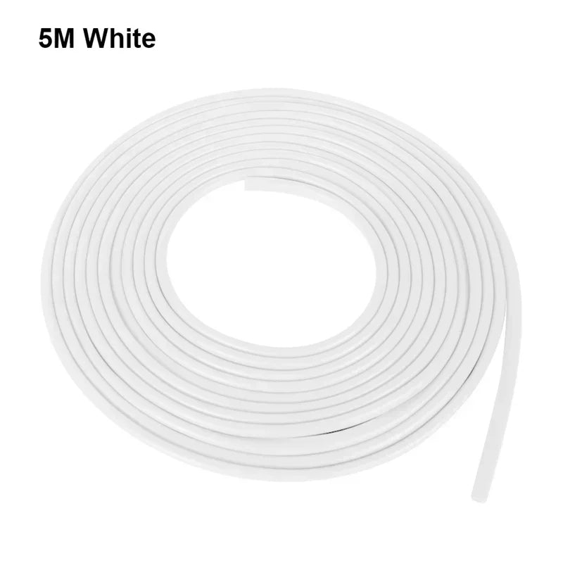 5M Car Door Edge Scratch Protector Strip Auto U Type Rubber Moulding Trim Protection Side Adhesive Sealing Guard Sticker