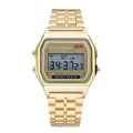 LED Digital Sports Wrist Watch Multifunction Steel Strap Business Electronic Clock for Men And Women