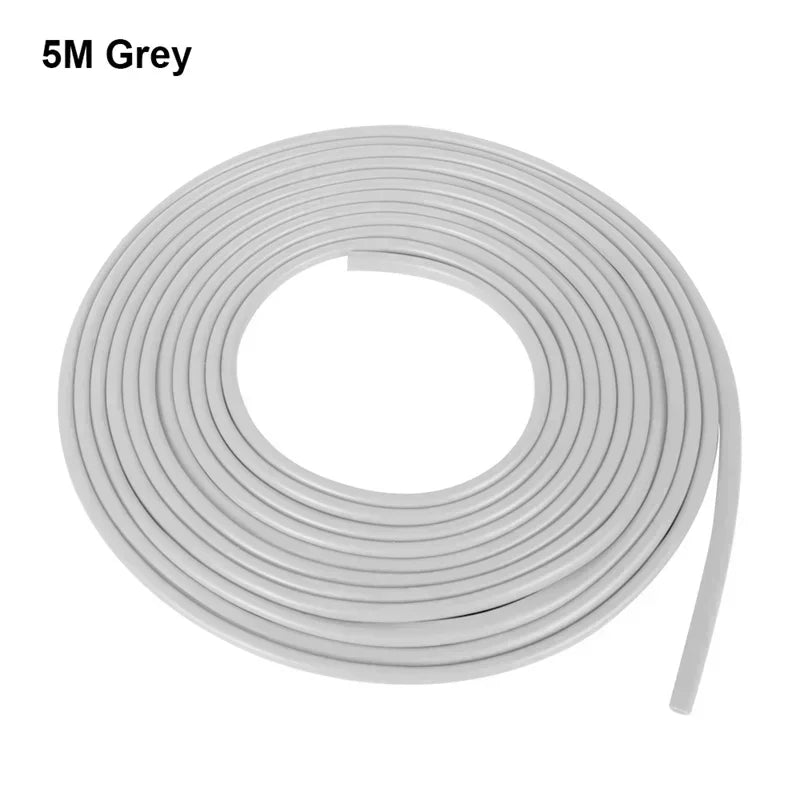5M Car Door Edge Scratch Protector Strip Auto U Type Rubber Moulding Trim Protection Side Adhesive Sealing Guard Sticker