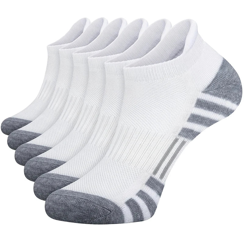 3 Pairs Ankle Athletic Running Socks Cushioned  Breathable Low Cut Sports Tab Socks For Men And Women
