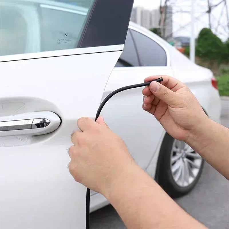 5M Car Door Edge Scratch Protector Strip Auto U Type Rubber Moulding Trim Protection Side Adhesive Sealing Guard Sticker